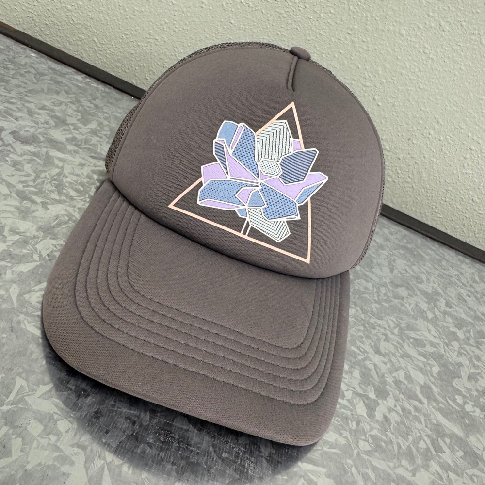 O'Neill Trucker Hat Mens OS Grey Excellent Geometric Succulent‎ Mesh Snapback